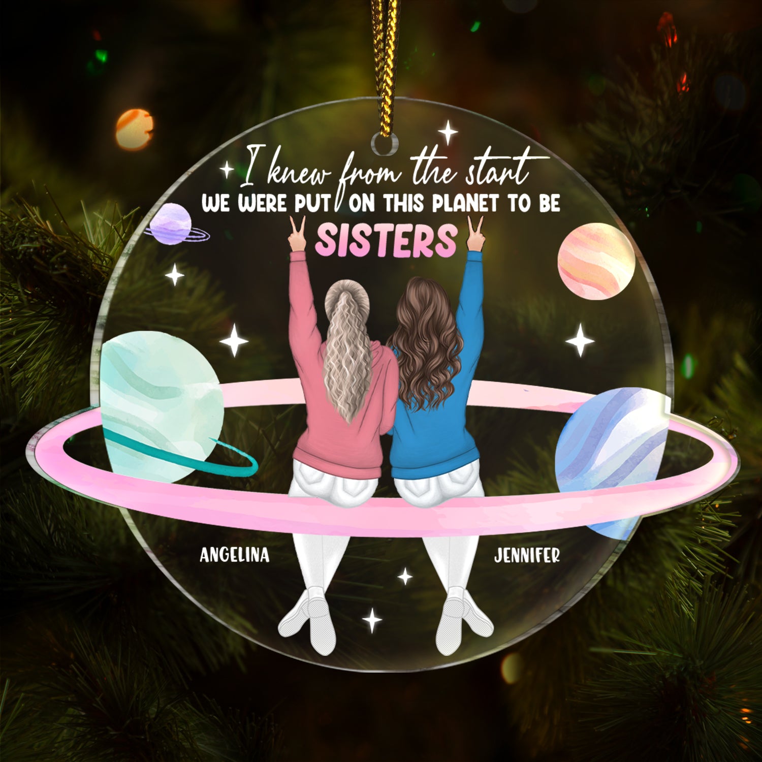 I Knew From The Start - Gift For Bestie - Personalized Custom Shaped Acrylic Ornament