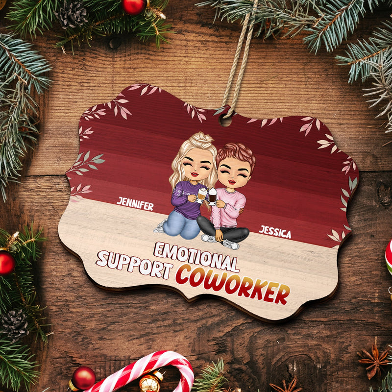 Cadeau de Noël pour collègue - Décoration en bois personnalisée