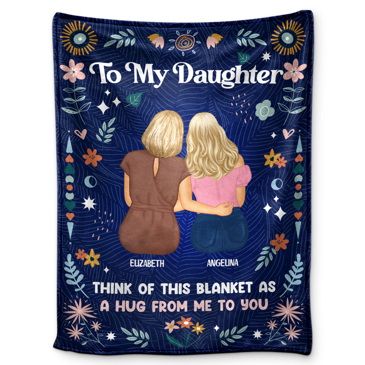 Think Of This Blanket - Gift For Mother-Daughter And Aunt-Niece - Pers ...