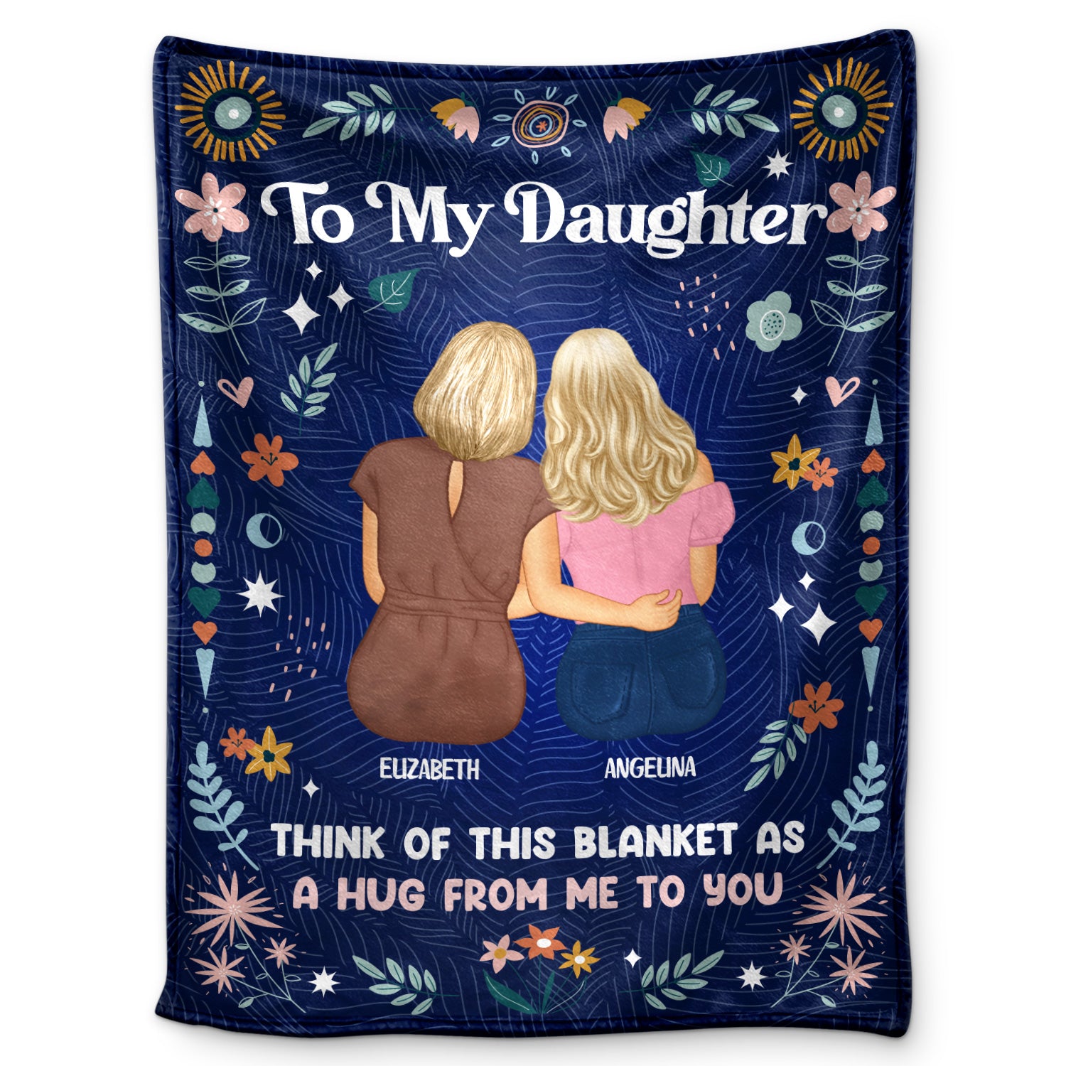 Think Of This Blanket - Gift For Mother-Daughter And Aunt-Niece - Personalized Fleece Blanket