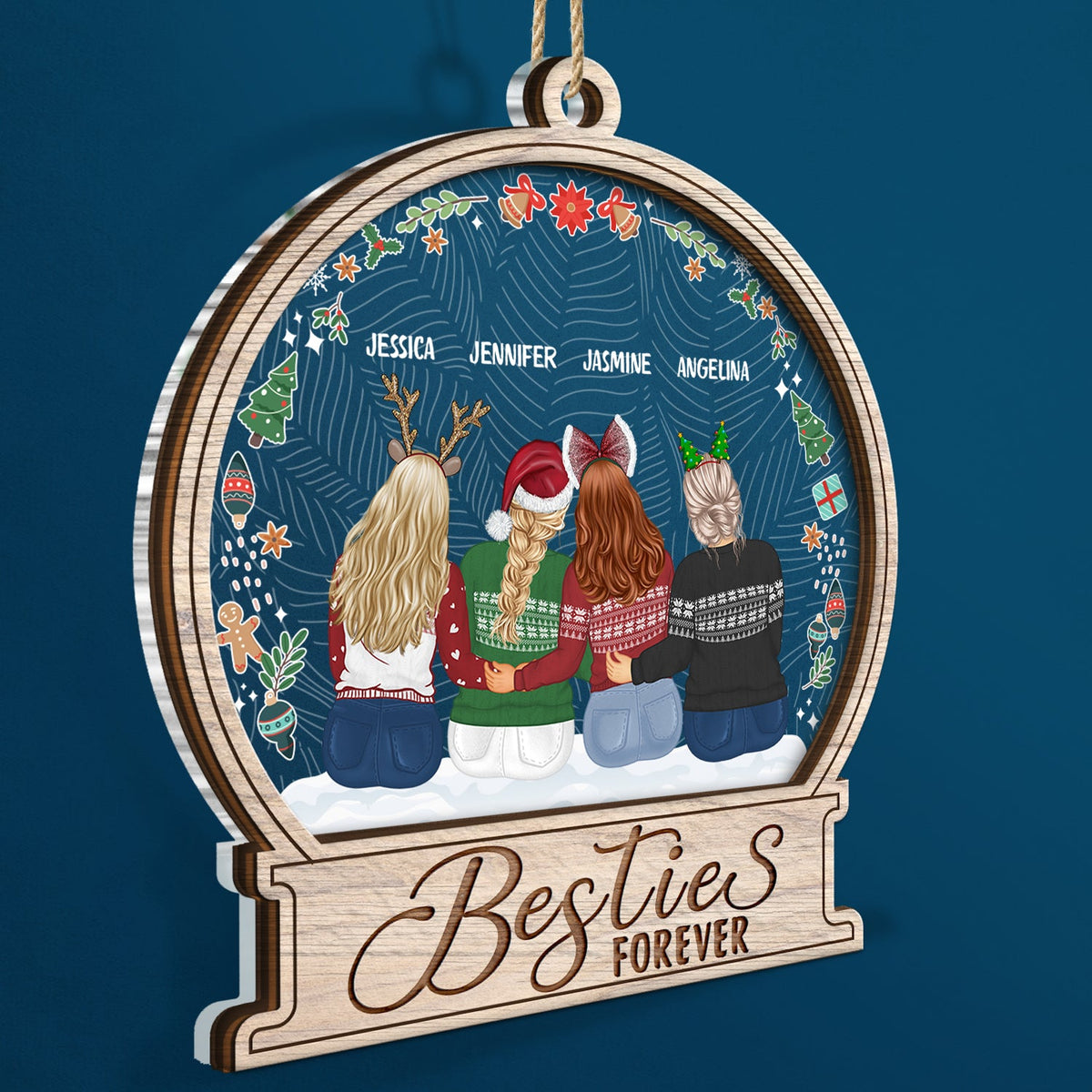 Sisters Forever Besties Forever Christmas Gift For Sisters And Best