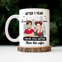 Cartoon Couple After Years You're Still Hotter Than This Coffee - Gift For Couples - Personalized Mug