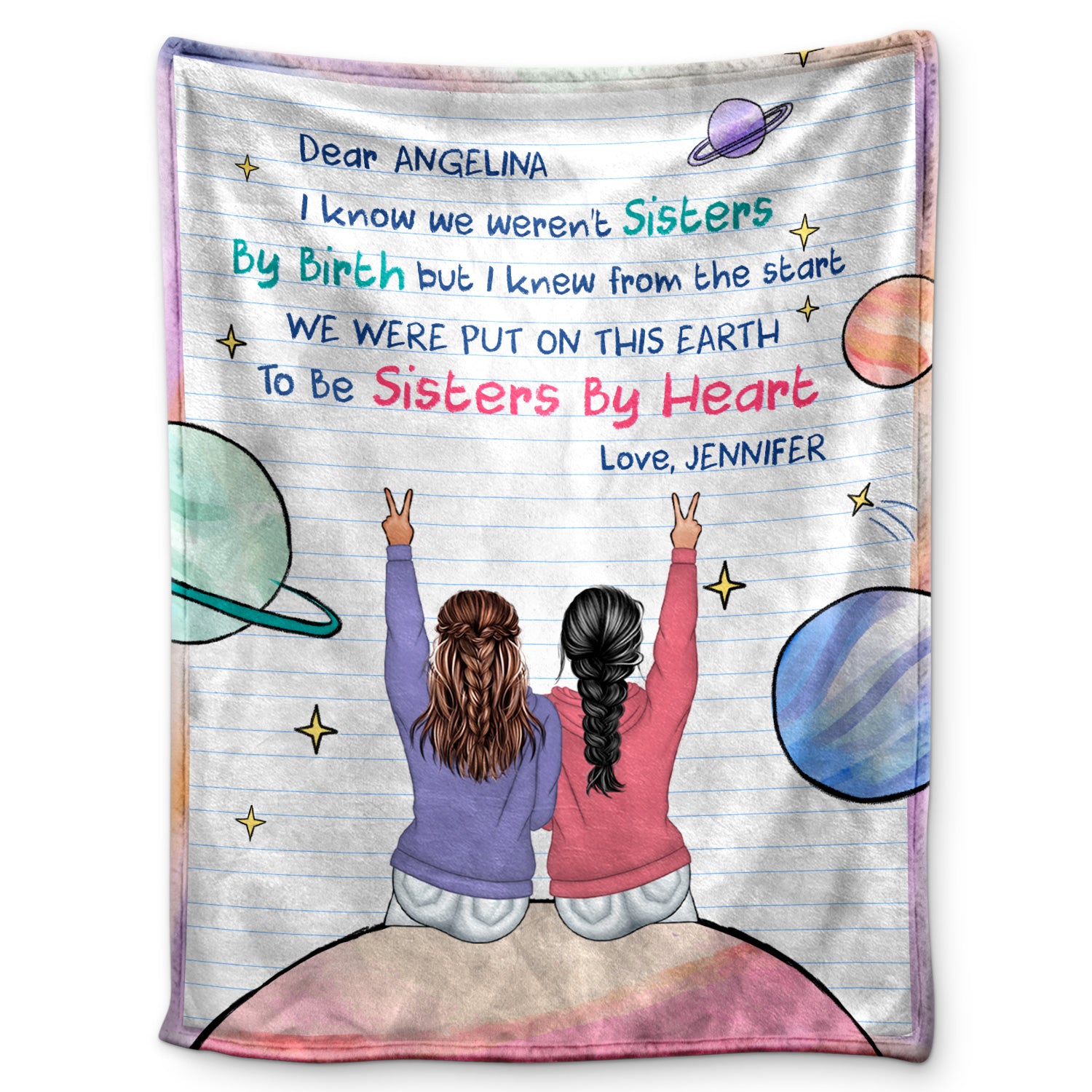 We Weren't Sisters By Birth - Gift For Bestie - Personalized Fleece Blanket