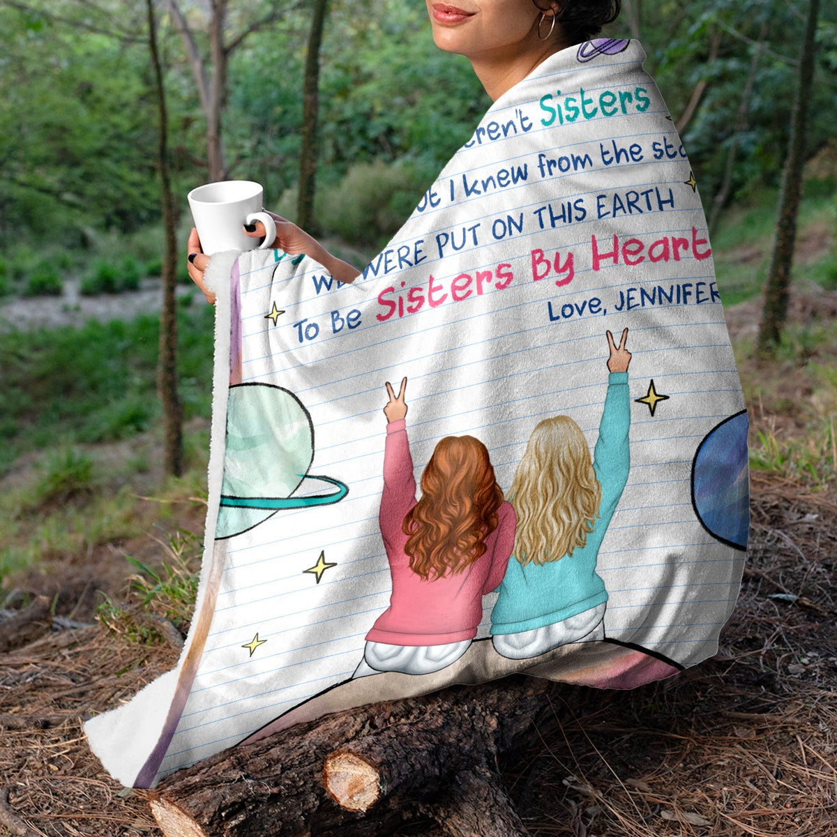 We Weren't Sisters By Birth - Gift For Bestie - Personalized Fleece Blanket