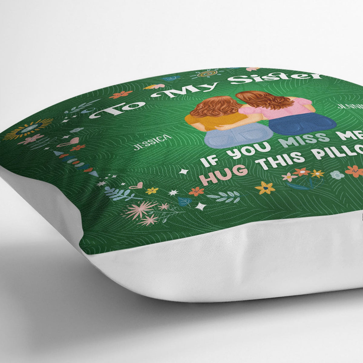 Until You Can Hug Me - Gift For Sisters And Best Friends - Personalized Pillow