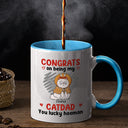 Christmas Congrats On Being Our Cat Mom Cat Dad - Gift For Cat Lovers - Personalized Accent Mug