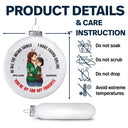 Of All The Weird Things You Are My Favorite By Far - Christmas Gift For Couples - Personalized White Flat Ball Ornament