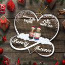 Christmas Family Forevers Love Never Ends - Gift For Family - Personalized Custom Shaped Acrylic Ornament