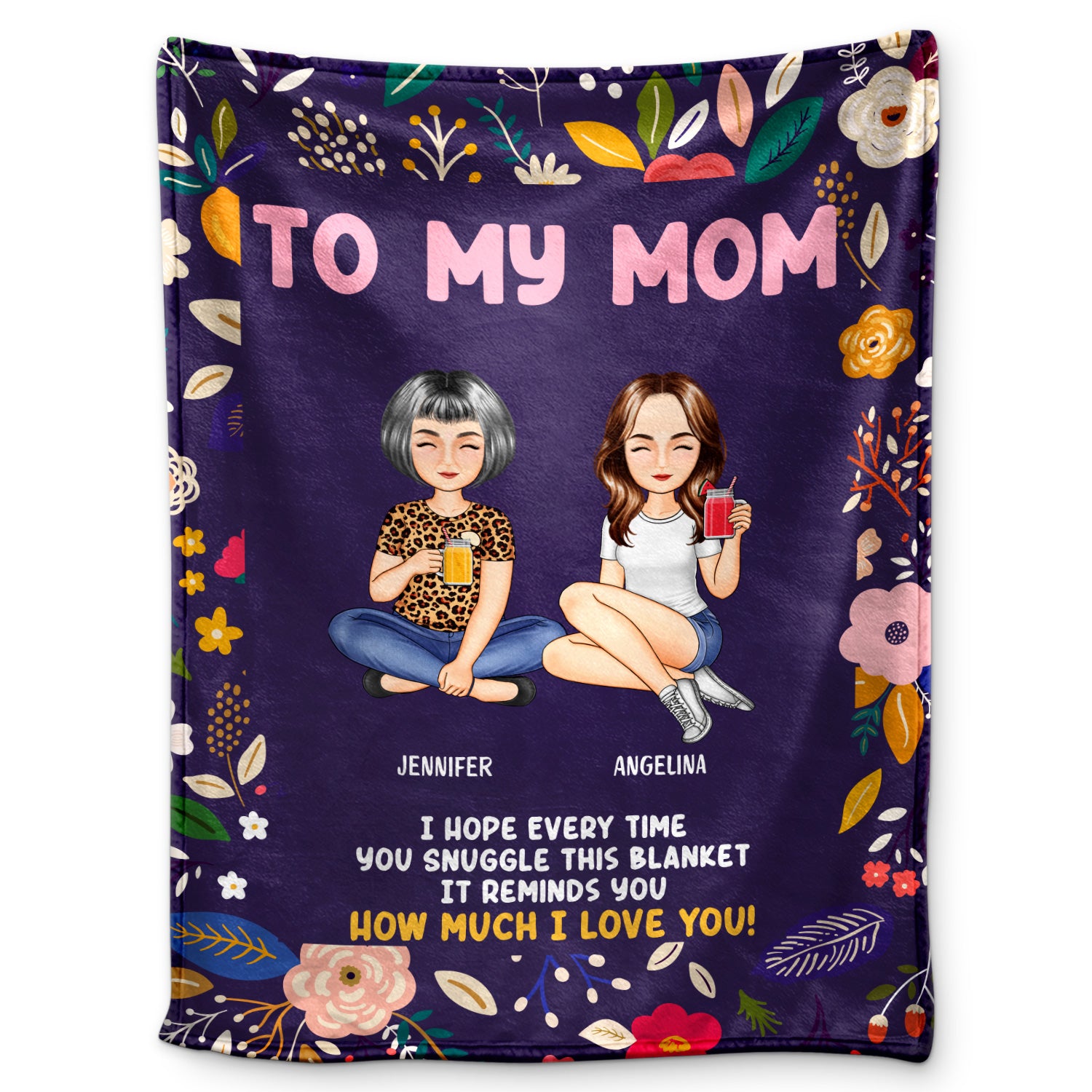 Mother & Daughter Snuggle This Blanket - Gift For Mother - Personalized Fleece Blanket