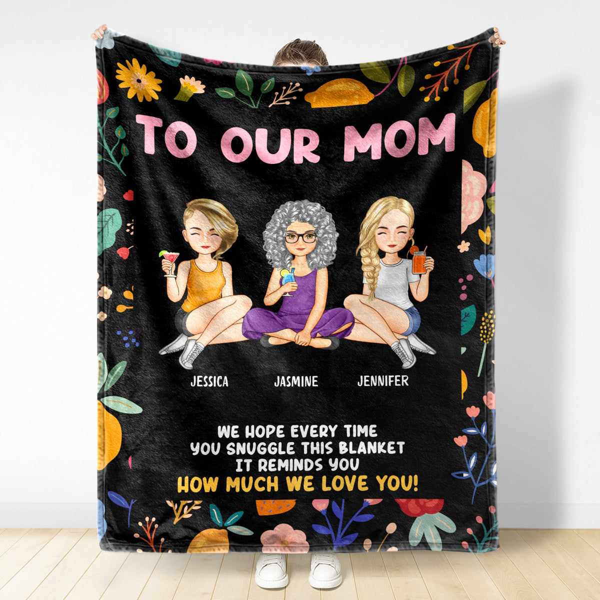 Mother & Daughter Snuggle This Blanket - Gift For Mother - Personalized Fleece Blanket