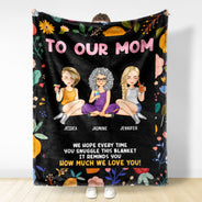 Mother & Daughter Snuggle This Blanket - Gift For Mother - Personalized Fleece Blanket