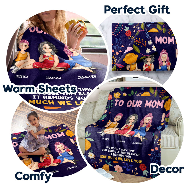 Mother & Daughter Snuggle This Blanket - Gift For Mother - Personalized Fleece Blanket