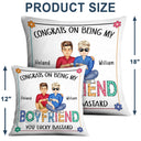 Flower Couple Congrats On Being My Husband - Gift For Couples - Personalized Pillow