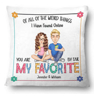 Couple Cartoon You Are My Favourite - Gift For Couples - Personalized Pillow