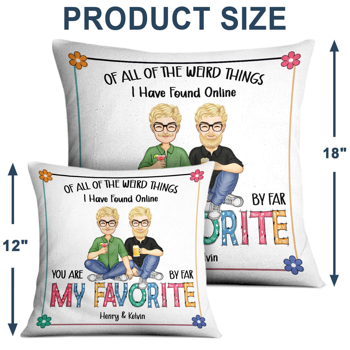 Couple Cartoon You Are My Favourite - Gift For Couples - Personalized Pillow