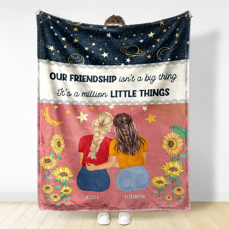 Un million de petites choses - Cadeau pour les meilleurs amis - Couverture polaire personnalisée