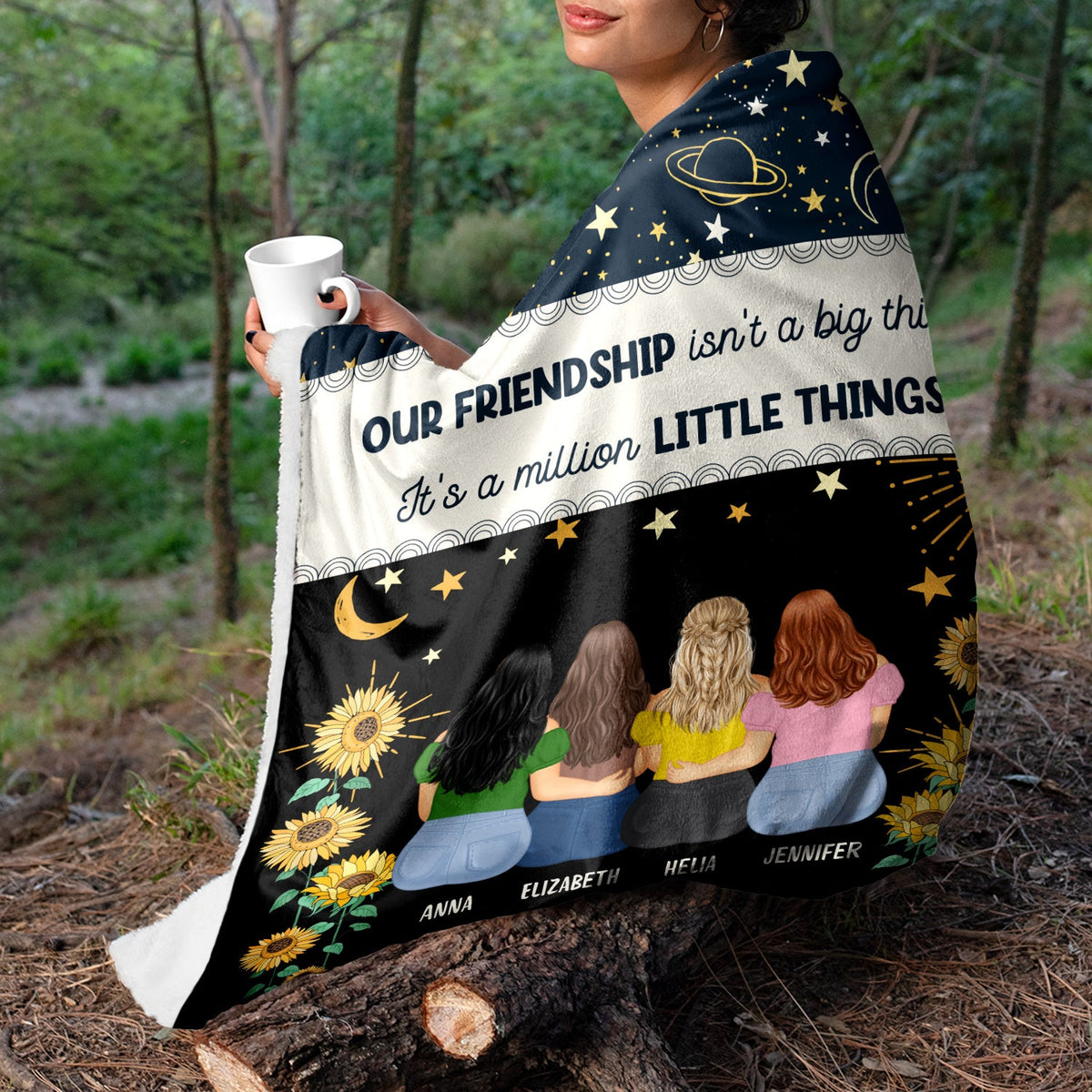 Un million de petites choses - Cadeau pour les meilleurs amis - Couverture polaire personnalisée