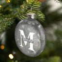 Christmas Family Name Custom Name Alphabet - Gift For Family - Personalized Glitter Plastic Ornament