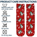 Christmas Funny Cat With Emotion - Gift For Cat Lovers - Personalized Socks