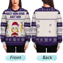 Cadeau de Noël pour maman, papa, famille - Pull moche unisexe personnalisé