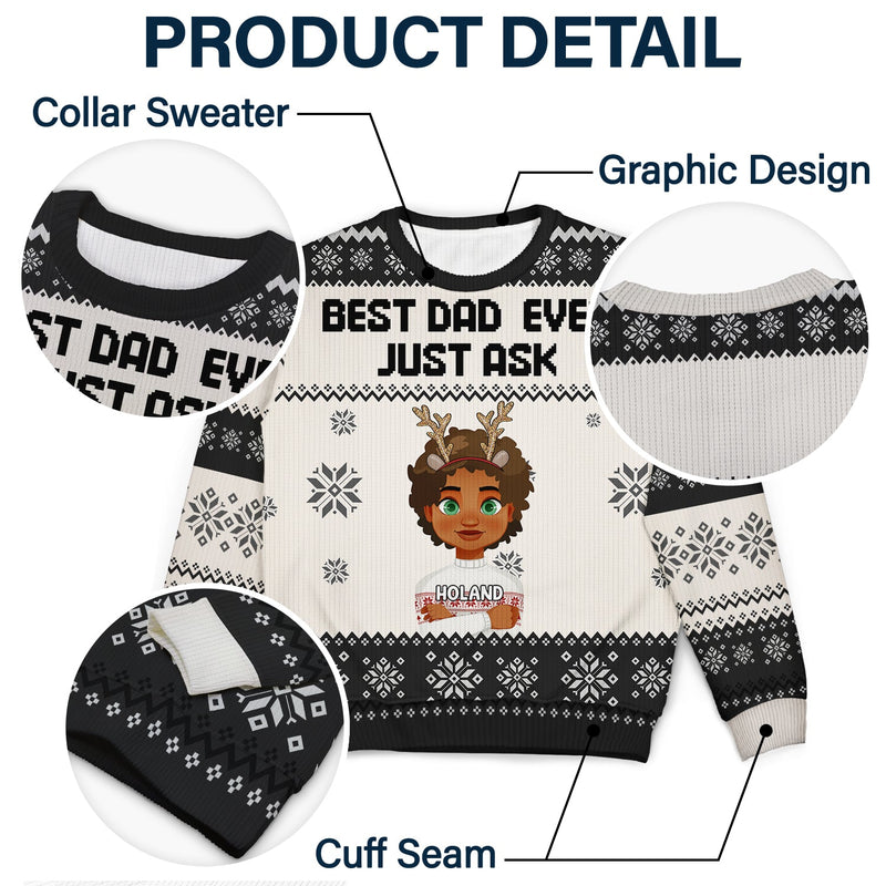 Cadeau de Noël pour maman, papa, famille - Pull moche unisexe personnalisé