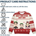 Cadeau de Noël pour maman, papa, famille - Pull moche unisexe personnalisé