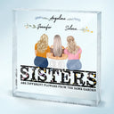 Different Flowers - Gift For Sisters - Personalized Square Shaped Acrylic Plaque
