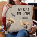 Custom Photo Pet We Rule The House - Gift For Pet Lovers - Personalized Pillow