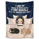 Too Peopley Out There - Gift For Pet Lovers - Personalized Fleece Blanket