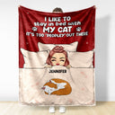 Too Peopley Out There - Gift For Pet Lovers - Personalized Fleece Blanket