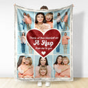 Custom Photo Think Of This Blanket - Gift For Mom - Personalized Fleece Blanket