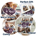 Custom Photo Think Of This Blanket - Gift For Mom - Personalized Fleece Blanket