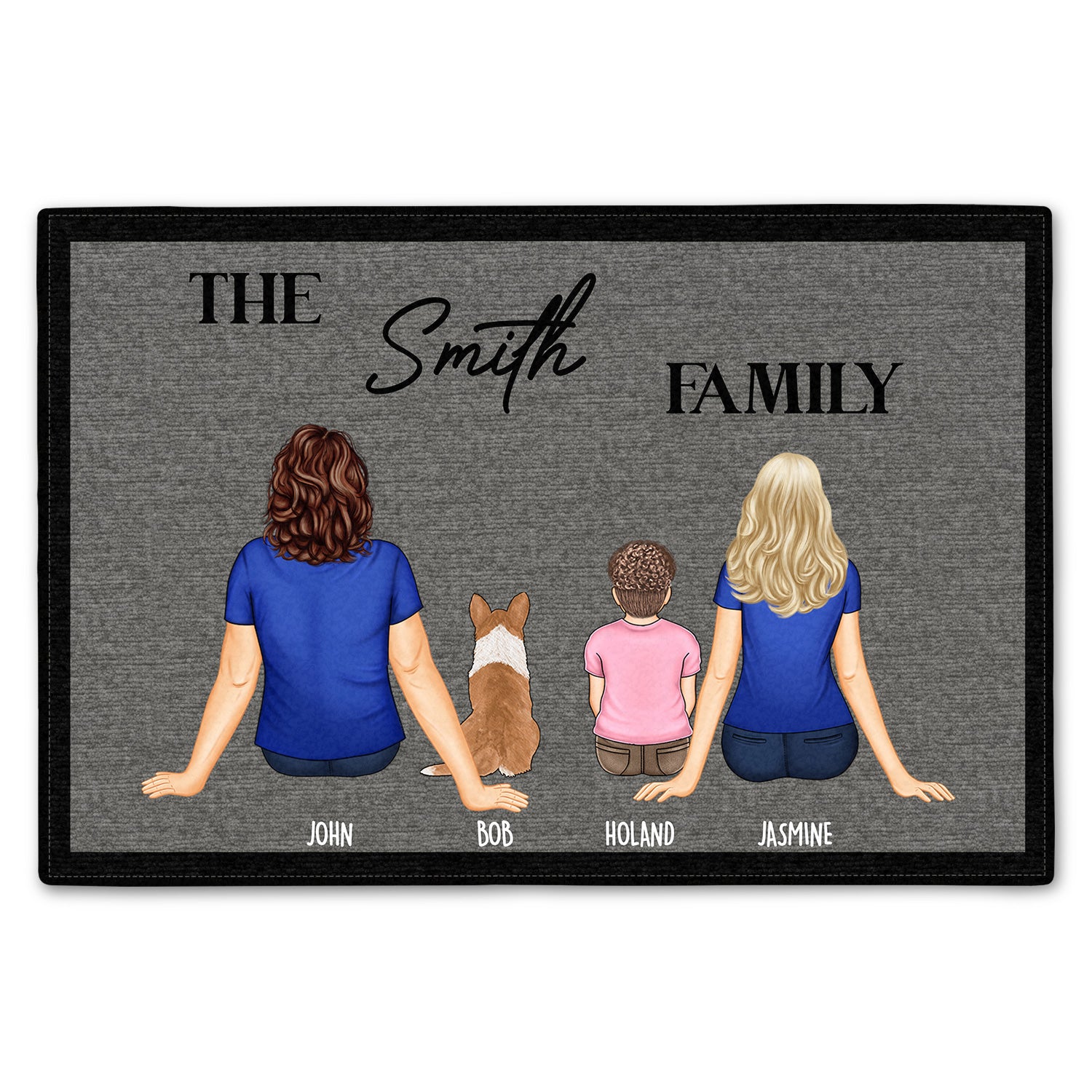 All Family With Pets - Gift For Family - Personalized Doormat