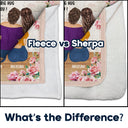 A Piece Of My Heart - Gift For Mother Daughter - Personalized Fleece Blanket, Sherpa Blanket