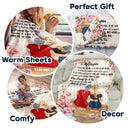 A Piece Of My Heart - Gift For Mother Daughter - Personalized Fleece Blanket, Sherpa Blanket