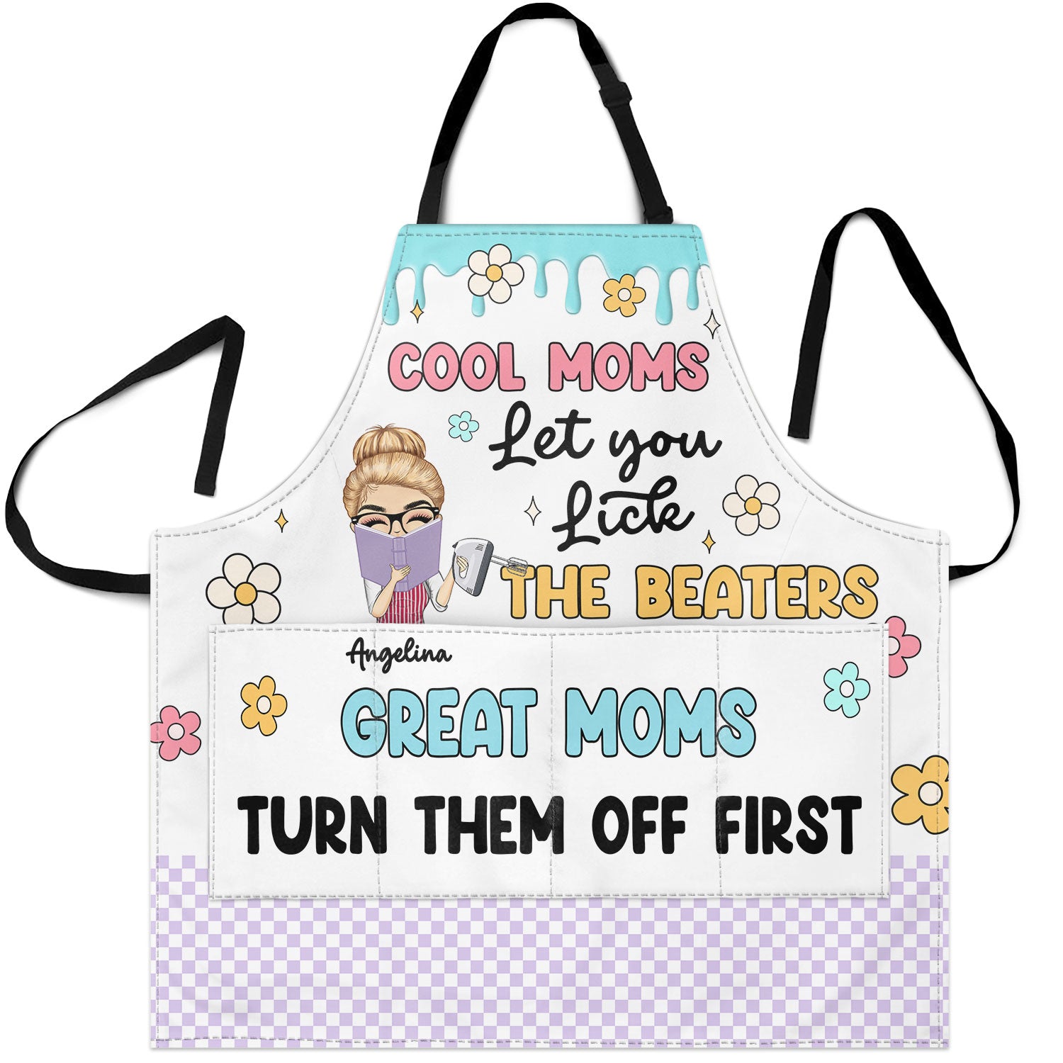Baking Lick The Beaters - Funny Gift For Mother - Personalized Apron