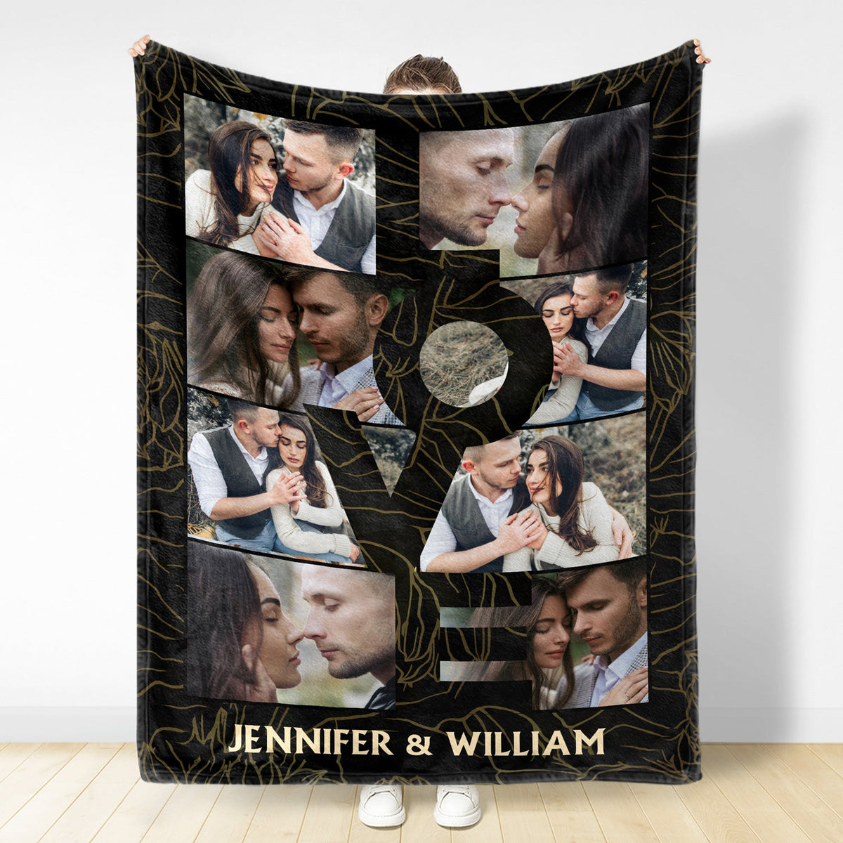 Custom Photo Love Couple - Gift For Couples - Personalized Fleece Blanket, Sherpa Blanket