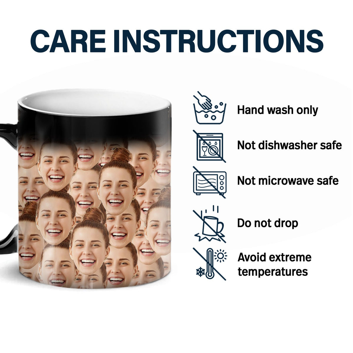 Custom Photo Mug Pattern - Gift For Yourself - Personalized Color Changing Mug