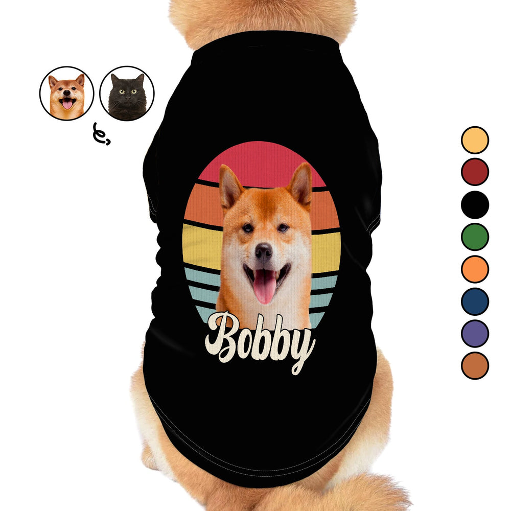 Custom Photo Dog Cat Retro - Gift For Pet Lovers - Personalized Pet Shirt