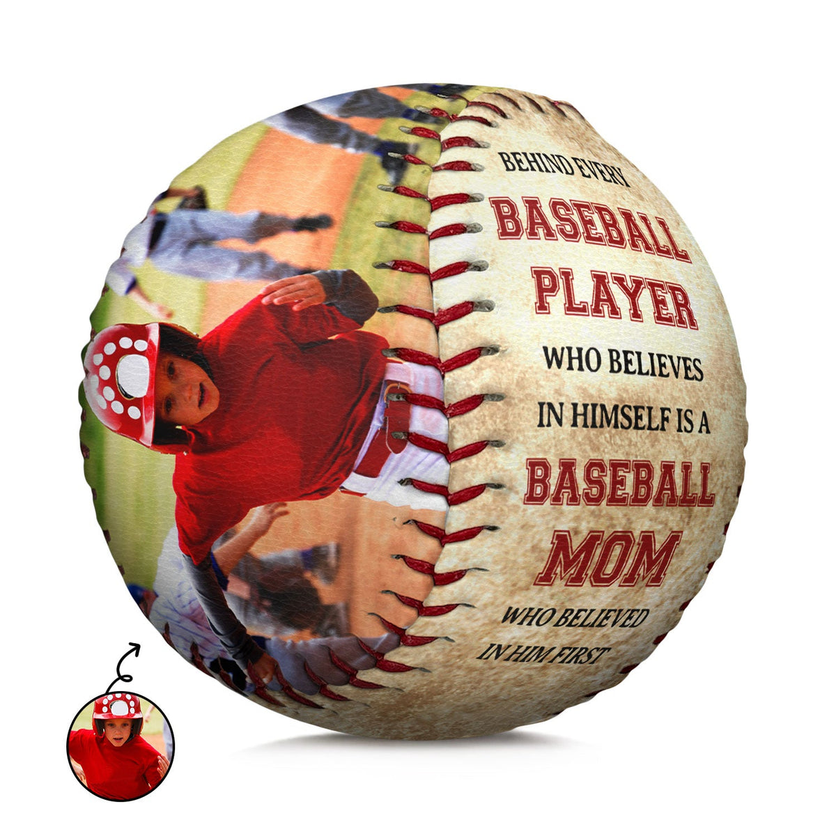 Photo personnalisée derrière chaque joueur de baseball - Cadeau pour joueurs de baseball - Baseball et softball personnalisés