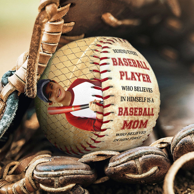 Custom Photo Behind Every Baseball Player - Gift For Baseball Players - Personalized Baseball, Softball