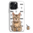 Motif personnalisé avec nom d'animal de compagnie - Cadeau pour les amoureux des animaux - Coque de téléphone transparente personnalisée