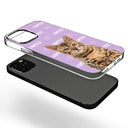 Motif personnalisé avec nom d'animal de compagnie - Cadeau pour les amoureux des animaux - Coque de téléphone transparente personnalisée