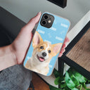 Motif personnalisé avec nom d'animal de compagnie - Cadeau pour les amoureux des animaux - Coque de téléphone transparente personnalisée