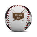 Custom Photo B&W Baseball Keepsake - Gift For Baseball Player - Personalized Baseball, Softball