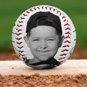 Custom Photo B&W Baseball Keepsake - Gift For Baseball Player - Personalized Baseball, Softball