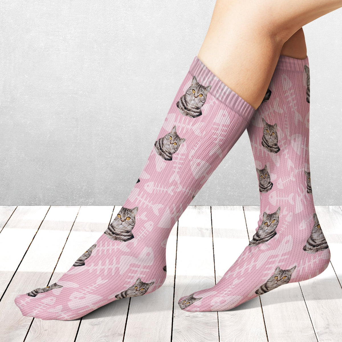 Custom Photo Face Cut Family Children Pet - Gift For Father, Mother, Family - Personalized Socks