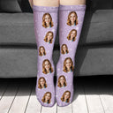 Custom Photo Face Cut Family Children Pet - Gift For Father, Mother, Family - Personalized Socks