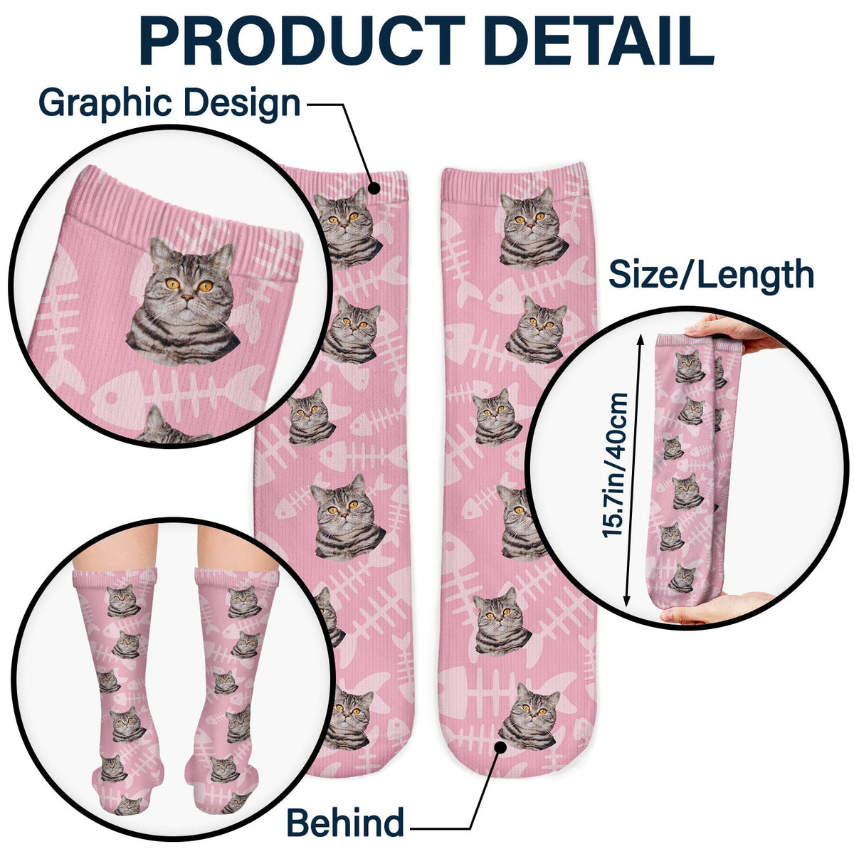 Custom Photo Face Cut Family Children Pet - Gift For Father, Mother, Family - Personalized Socks