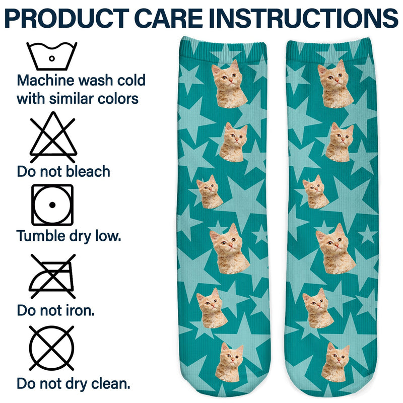 Custom Photo Face Cut Family Children Pet - Gift For Father, Mother, Family - Personalized Socks